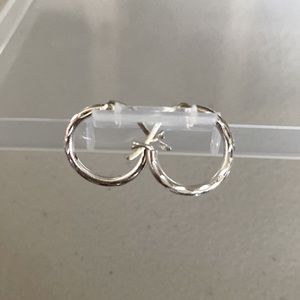 Small hoop earrings sterling silver